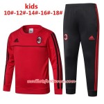 Enfant AC Milan Ensemble Sweat d'entrainement 2017-18 Rouge